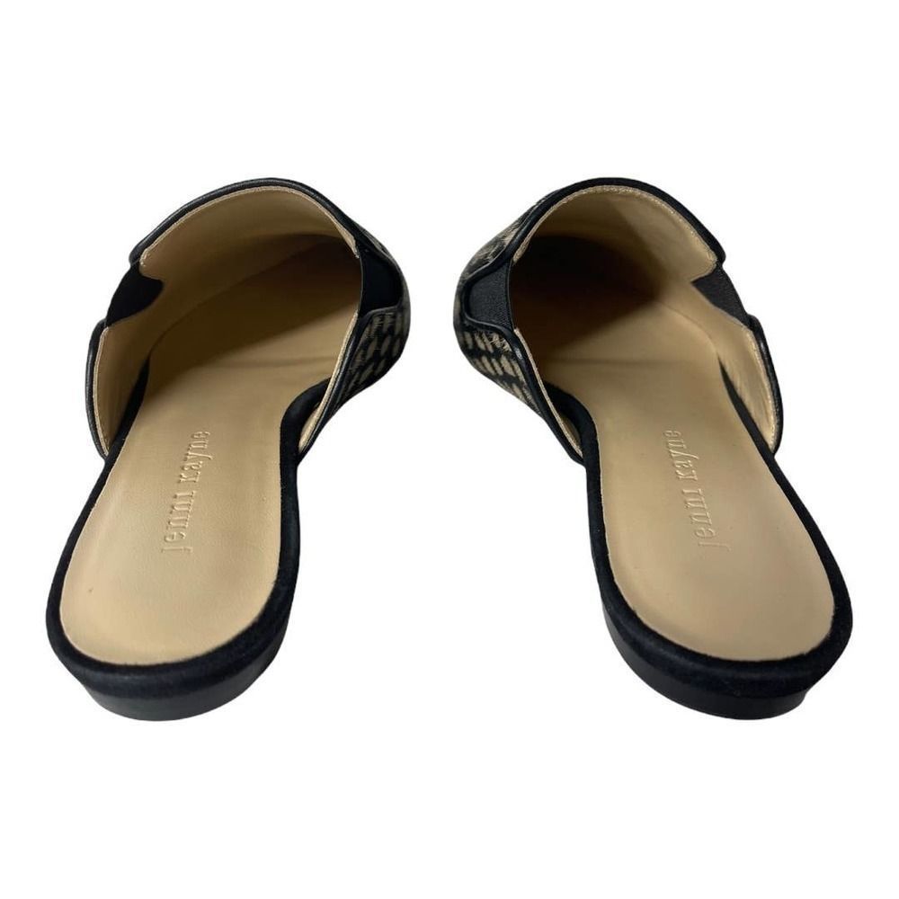 Jenni Kayne Genuine Calf Hair Mule Made in Italy in Black and Honey Giraffe NEW - Picture 2 of 8